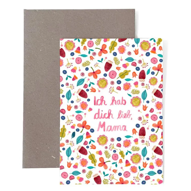 Klappkarte *Ich Hab Dich Lieb, Mama* Zum Muttertag 1