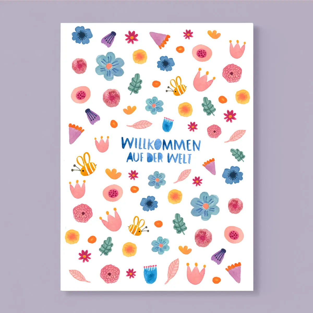 Postkarte Zur Geburt *Willkommen Auf Der Welt* 1