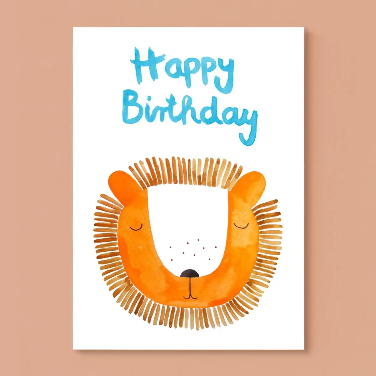 Geburtstagskarte*Happy Birthday* Mit Löwe 1