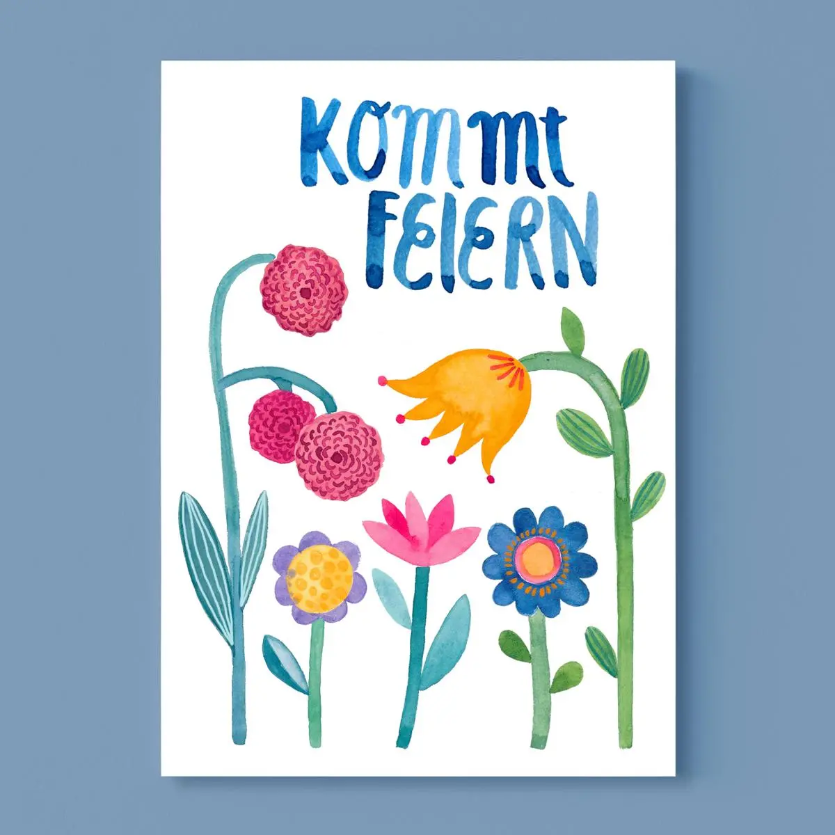 Einladungskarte *Kommt Feiern* 1