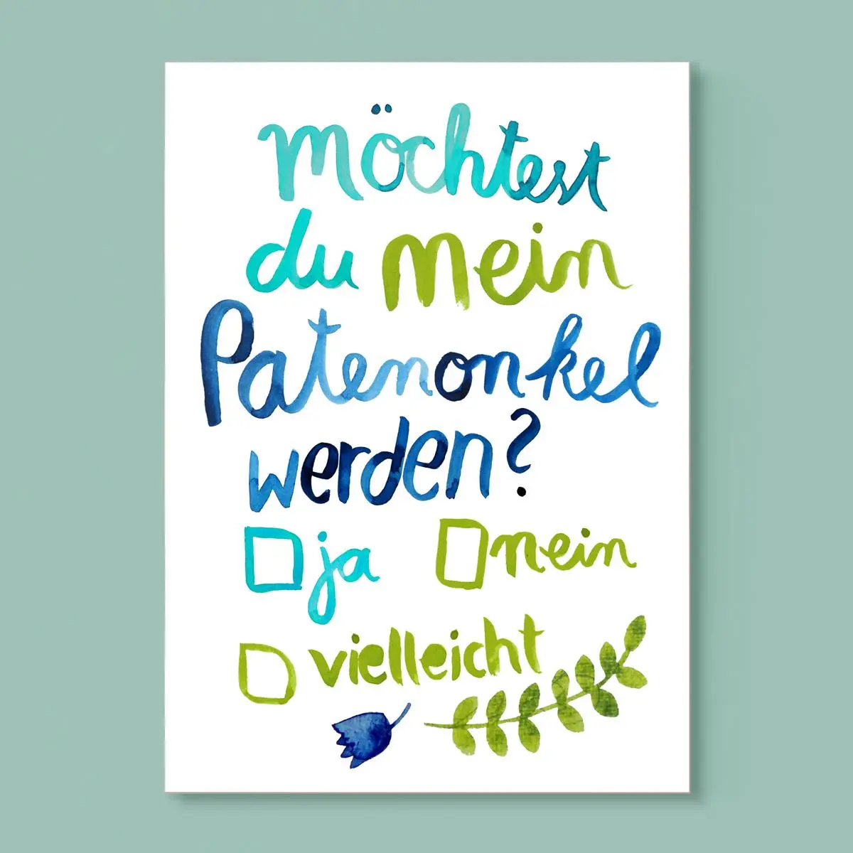 Postkarte *Patenonkel* 1