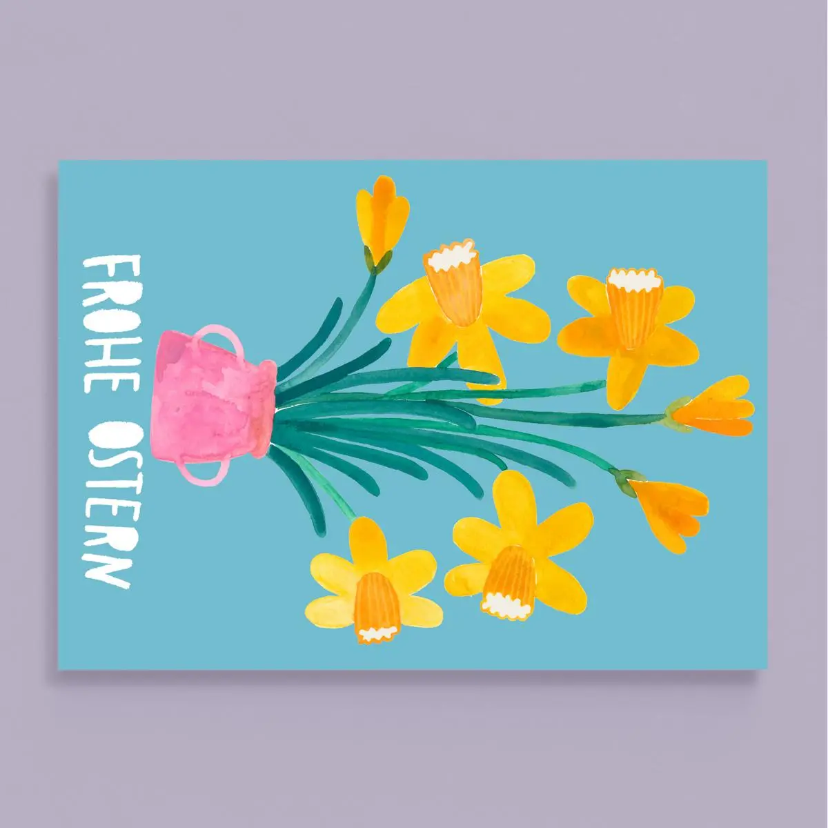 Postkarte *Narzissen* Zu Ostern 1