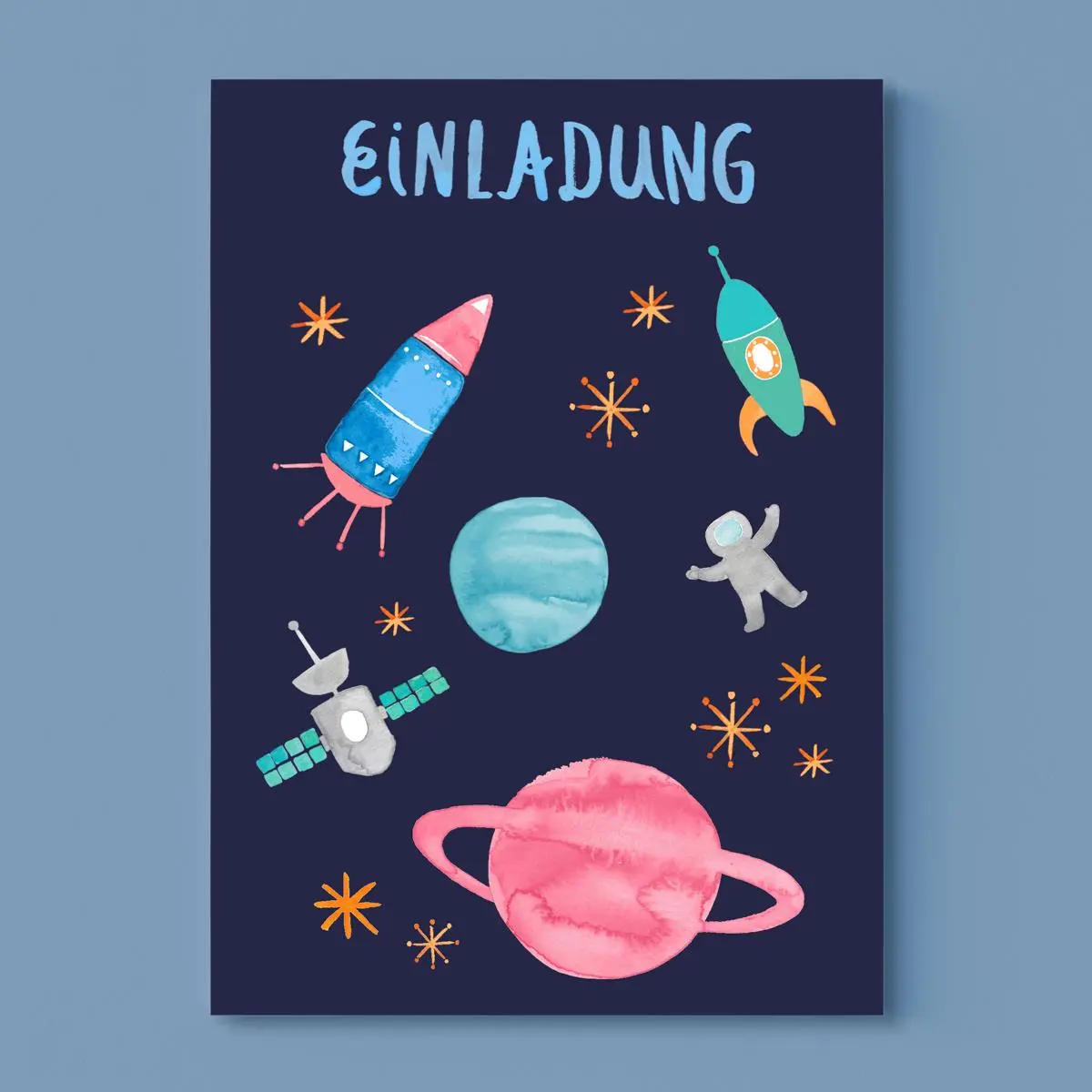 Einladungskarte *Weltall* 1