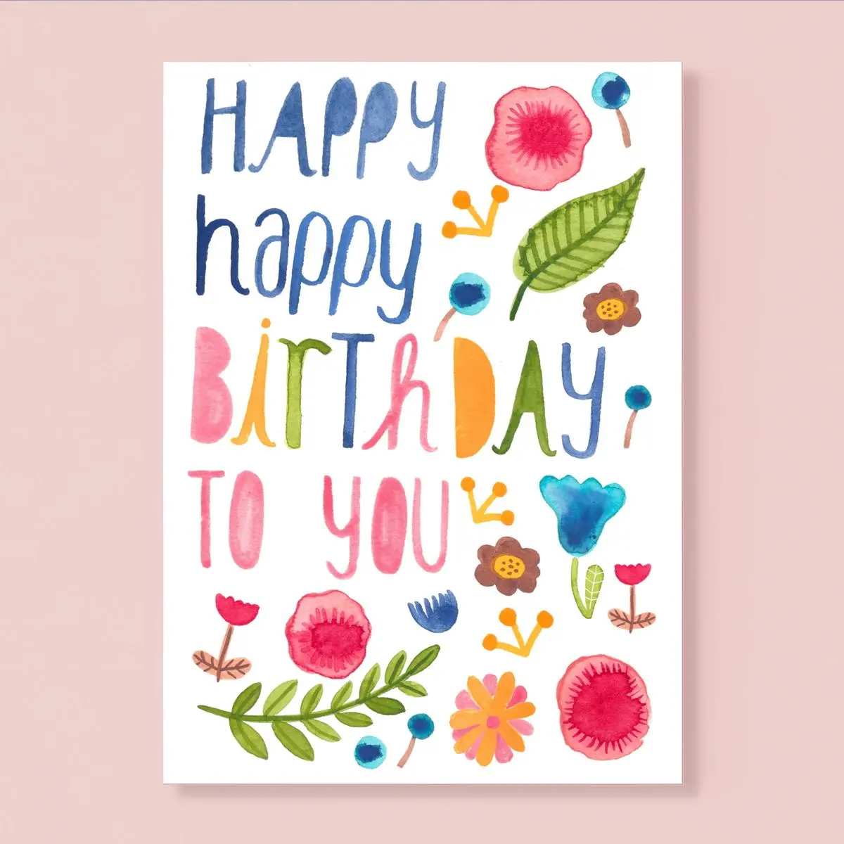 Geburtstagskarte *Happy Happy Birthday* 1