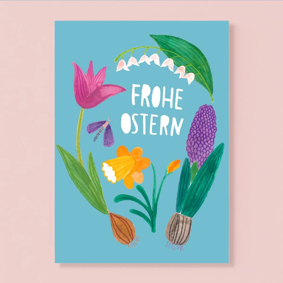 Postkarte *Frühlingsblumen* Zu Ostern 1