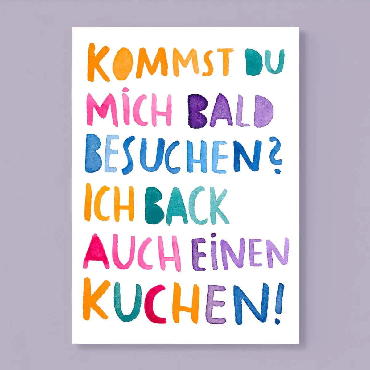 Postkarte *Kommst Du Mich Besuchen?* 1