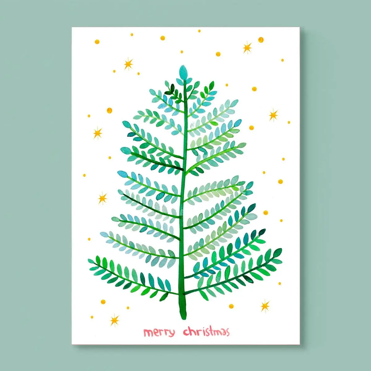 Weihnachtskarte *Tannenzweig* 1