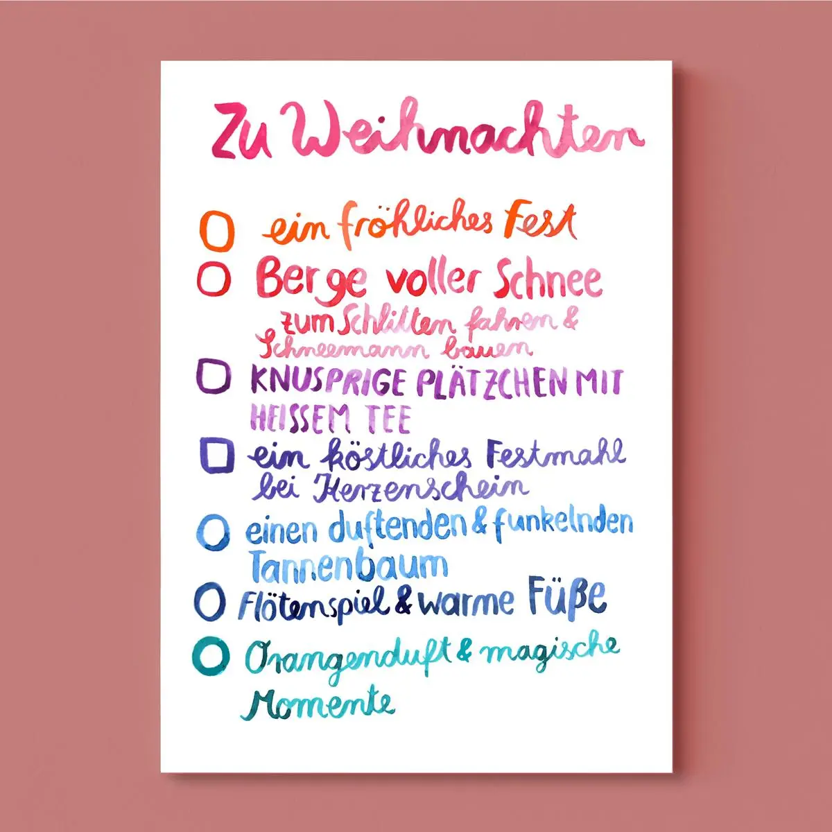 Weihnachtskarte  *Weihnachtswünsche* 1