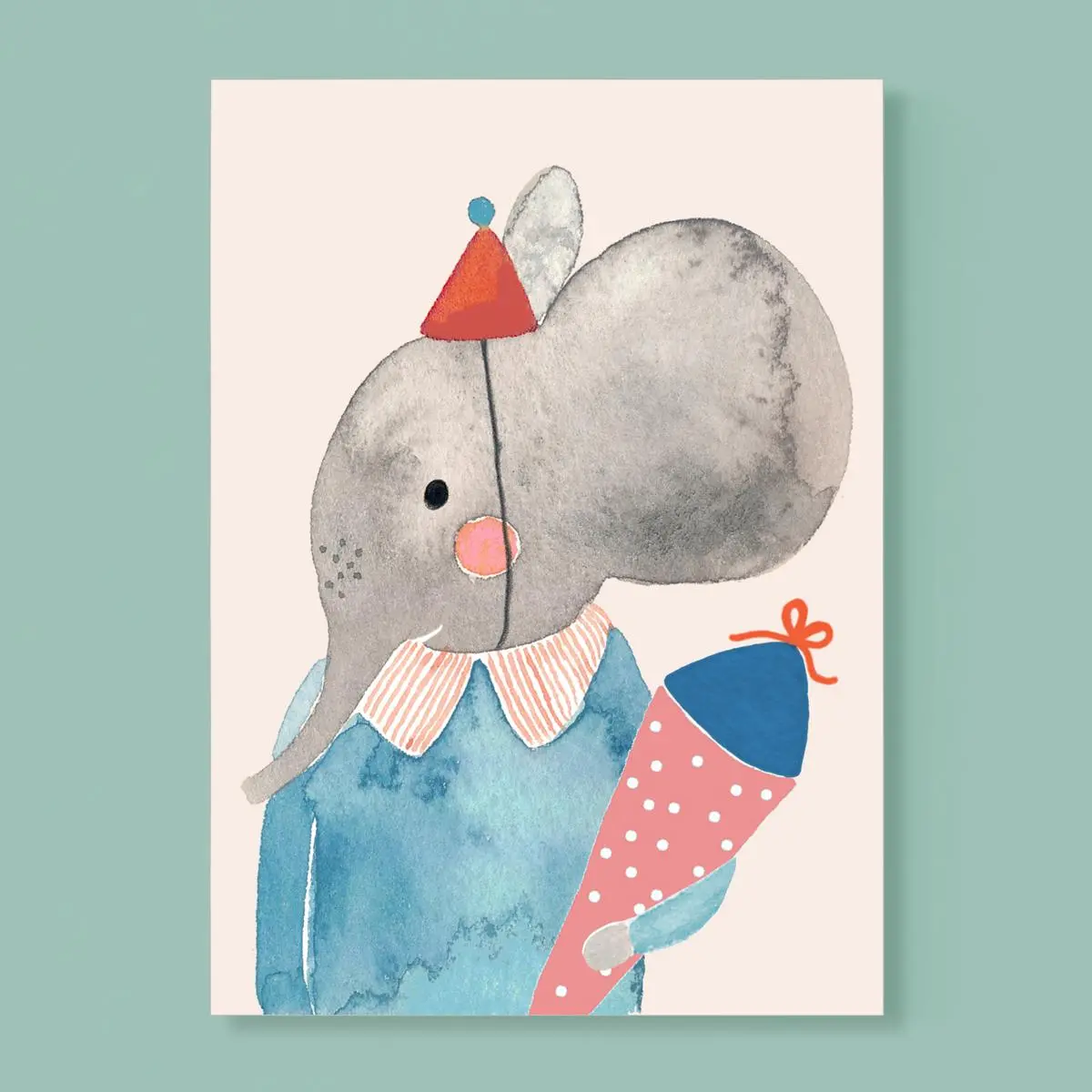 Karte Zur Einschulung *Elefant* 1