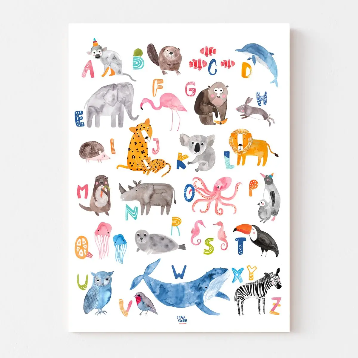 Abc Poster Für Kinder *Tiere* 1