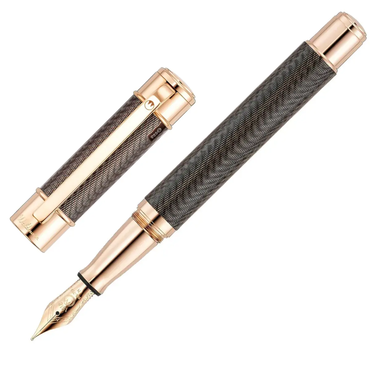 Waldmann Füller Commander 25 Ltd. Edt., Rosevergoldet, 18Kt, Braun 1