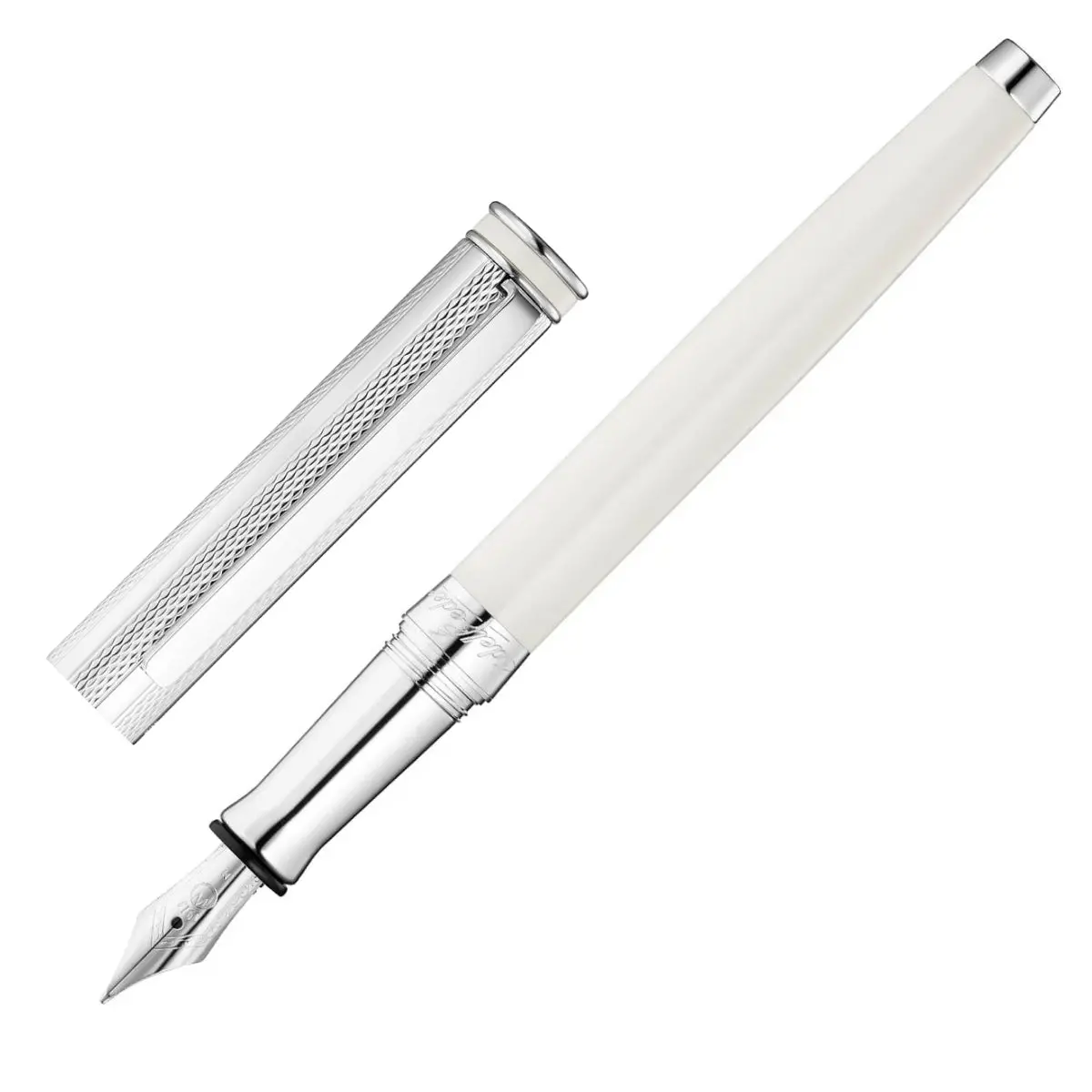 Waldmann, Füller Edelfeder, Korn, Lackiert, Weiß 1