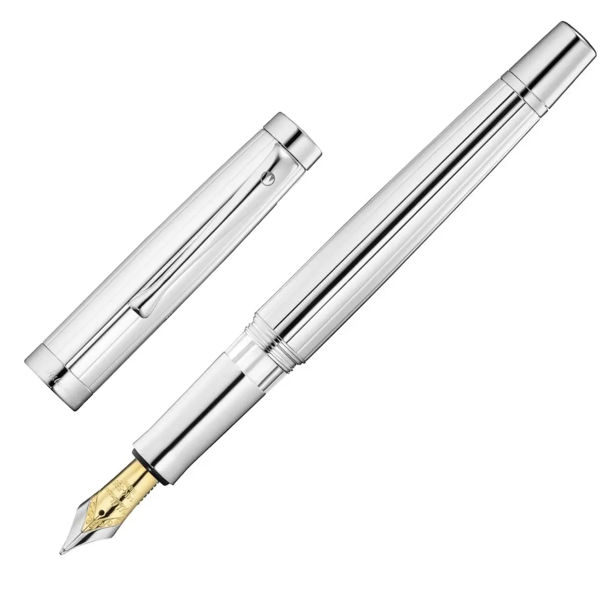 Waldmann, Füller Manager, Linien, 18K Feder, Silber 1