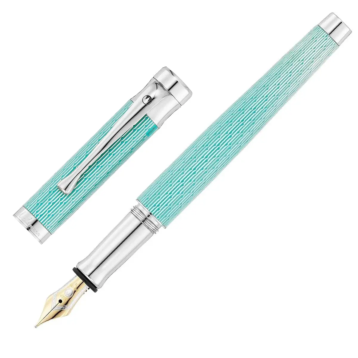 Waldmann, Füller Tango, Imagination, Guillochiert, 18K Feder, Aquamarin 1