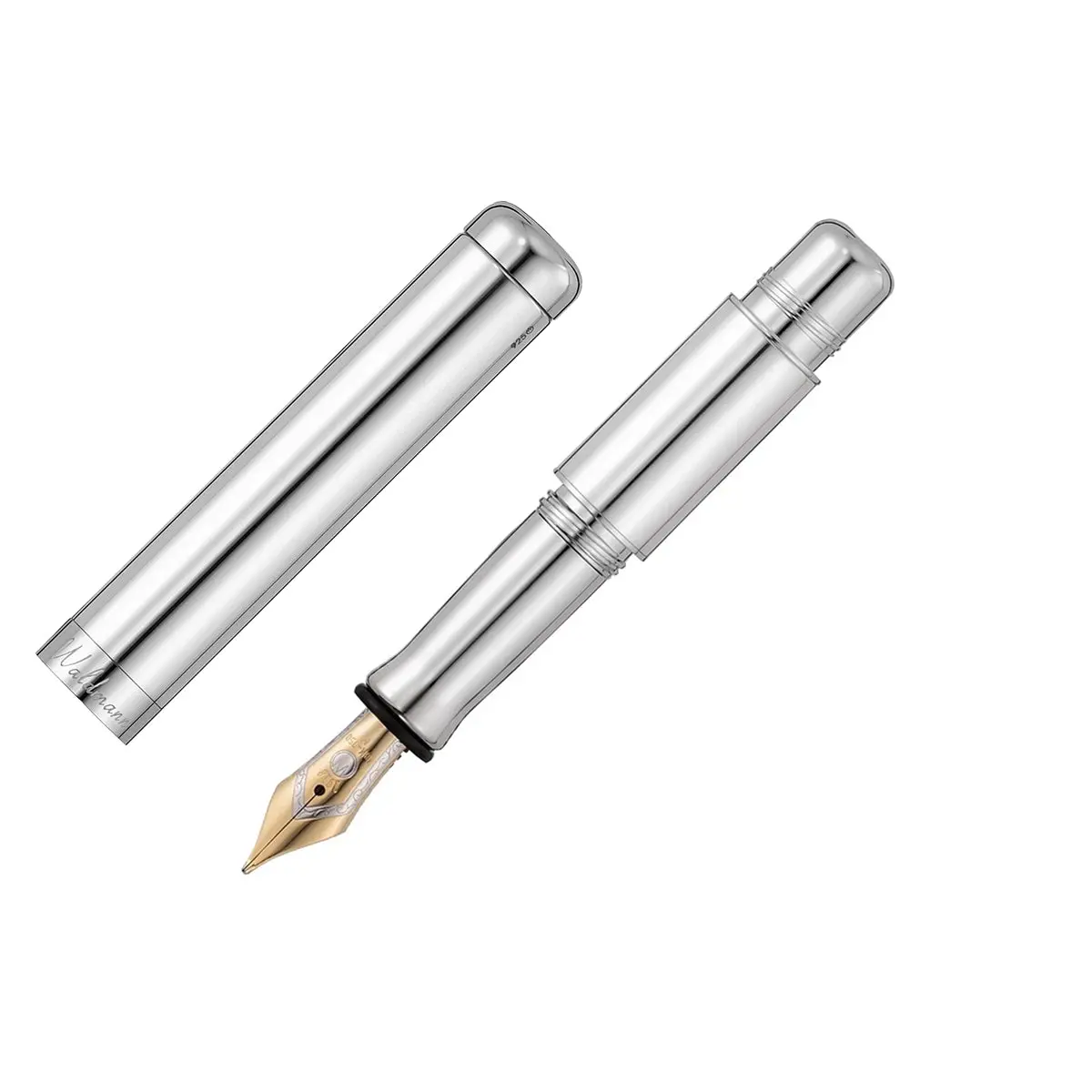 Waldmann, Füller Voyager, Hochglanz, 18K Feder, Silber 1