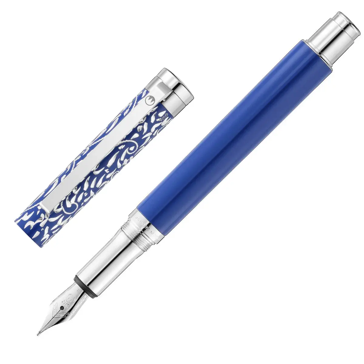 Waldmann, Füller Xetra Vienna Special Ed. Handgravur, Blau 1