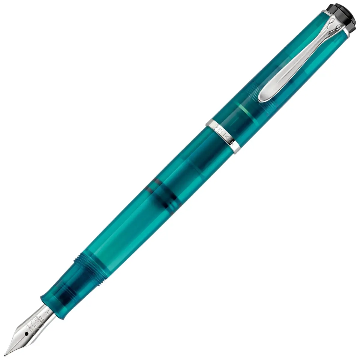 Pelikan Füller + Tintenglas, Classic M205, Inkl. Edelsteintinte Blau 2