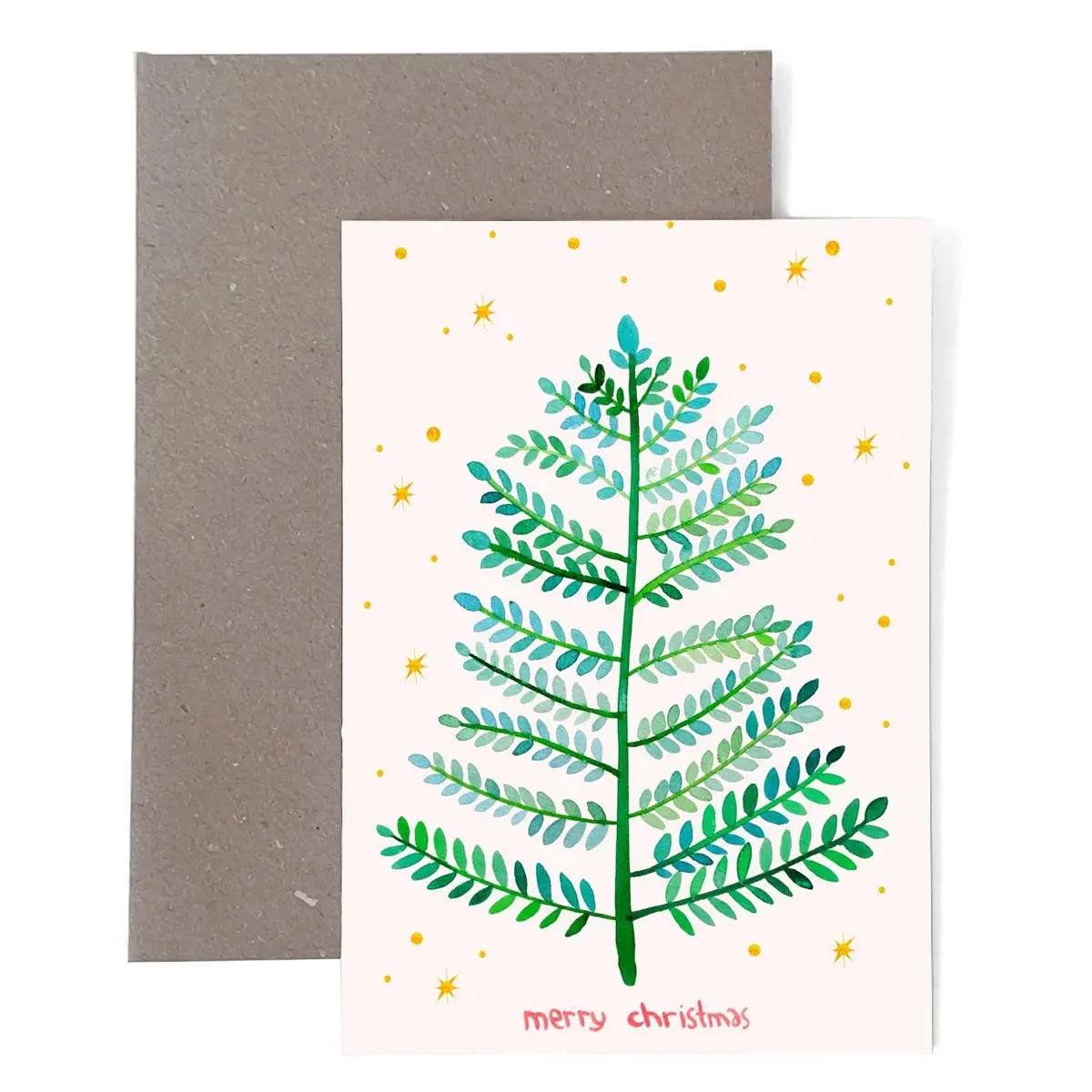 Weihnachtskarte *Tannenzweig* (Klappkarte) 1