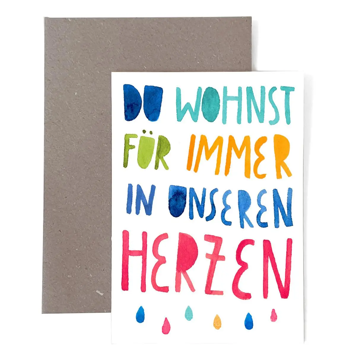 Trauerkarte *Du Wohnst Für Immer In Unseren Herzen* 1