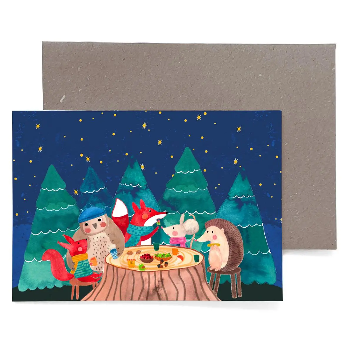 Weihnachtskarte *Weihnachtsschmaus* (Klappkarte) 1