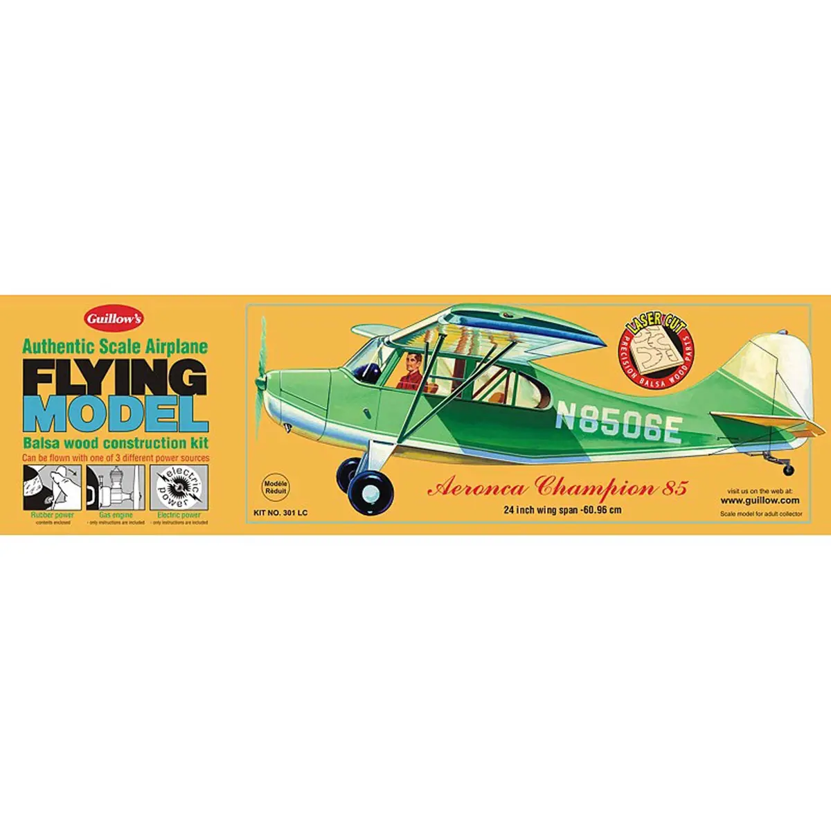 Guillows 1/20 Aeronautica Champion 85 Laser Cut Flying Model 1