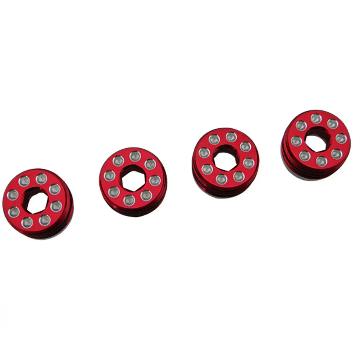 Hot Racing Aluminum Delrin Cap Hub Nut Red: Arrma 1/8 1