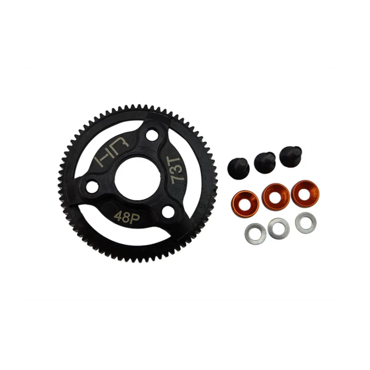 Hot Racing Hardened Steel Spur Gear: Tra 48P (73T) 1