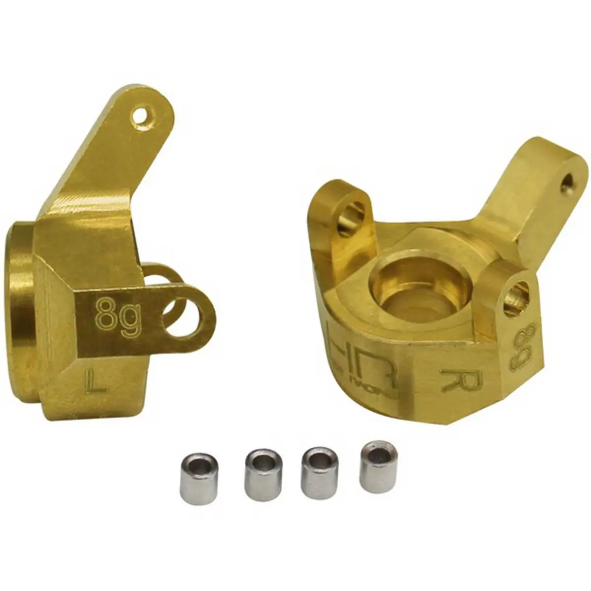 Hot Racing Brass Front Steering Knuckles: Scx24 1