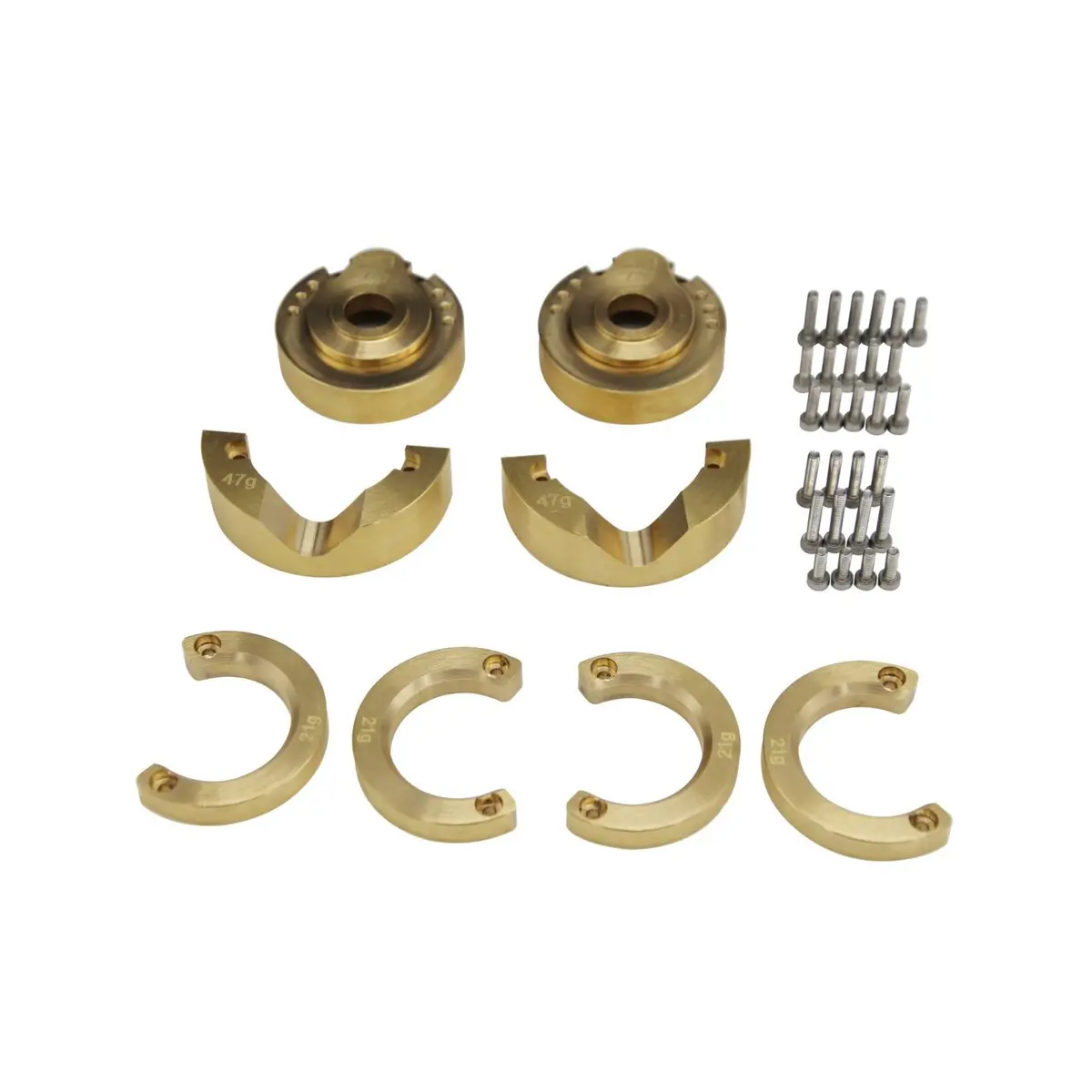 Hot Racing Ultimate Brass Weight Knuckle Portal Cover: Trx4 1