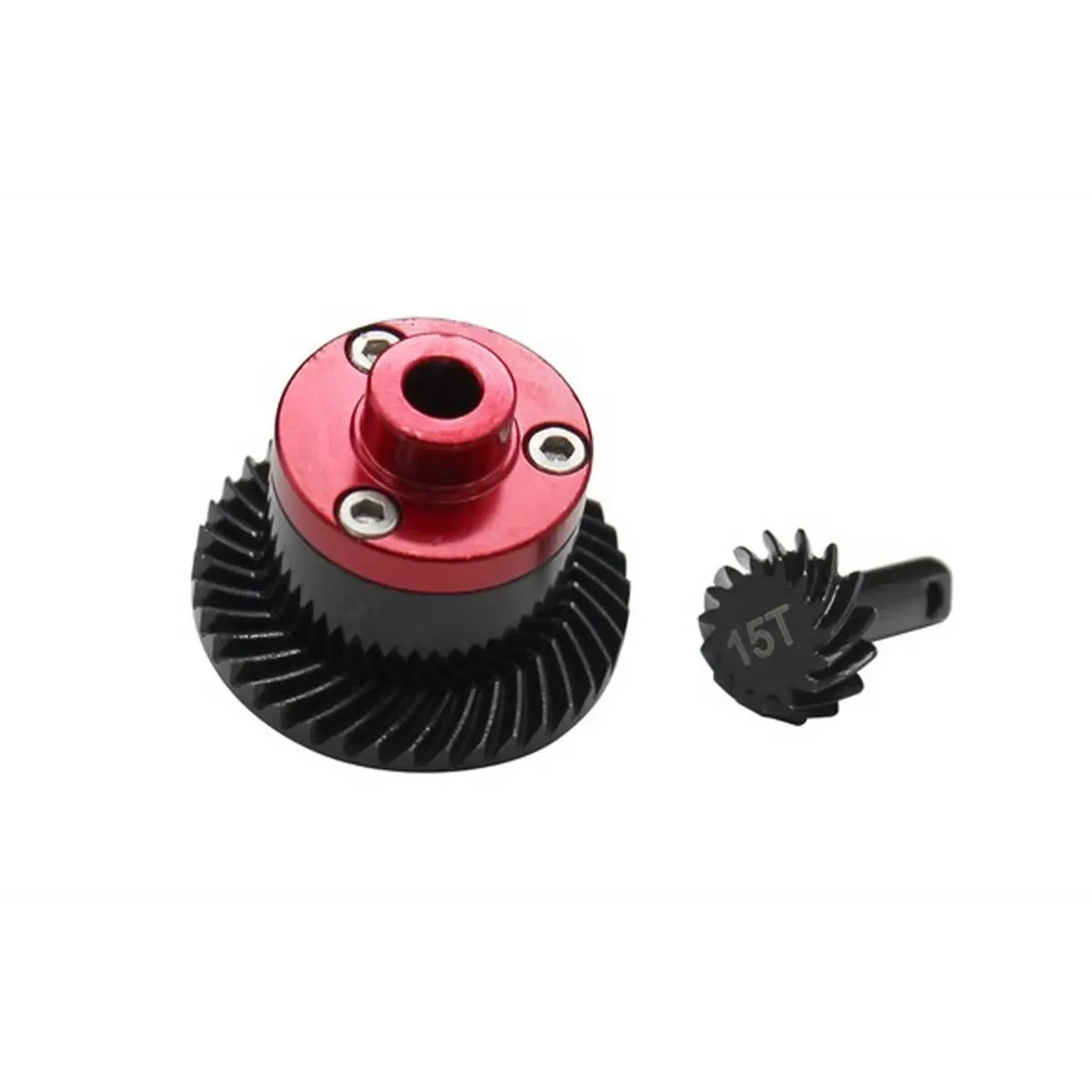 Hot Racing Steel Spiral Gear Set W/Alum Cover Plate: Traxxas 1/16 1