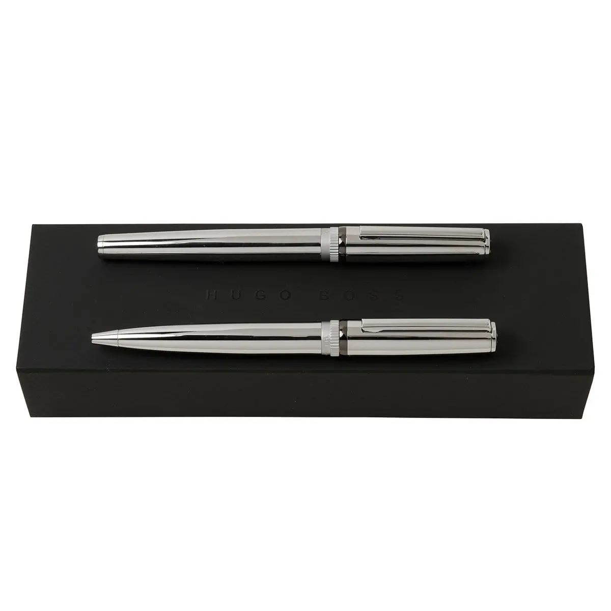 Hugo Boss, Stifte-Set Gear Mit Kugelschreiber & Tintenroller, Silber 1