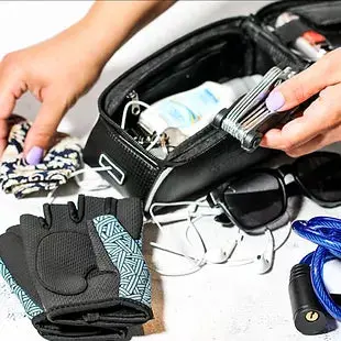 Bike Baggie - Black Bag / Black Logo 1