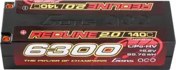 Gens Ace Redline 2.0 6300Mah 140C 4S Lipo: 5Mm Bullets 1
