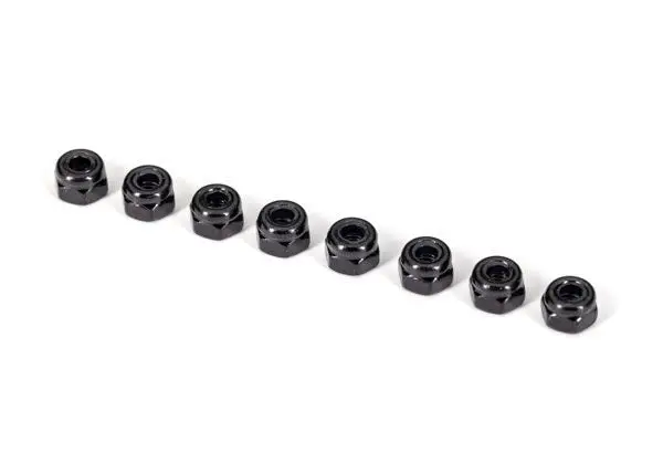 Traxxas Nylon Lock Nut: 3Mm (Black) 1