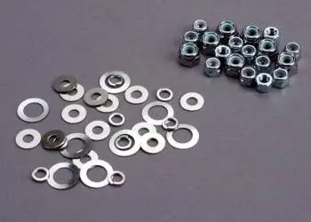 Traxxas Locknut And Washer Set: 3Mm/4Mm 1