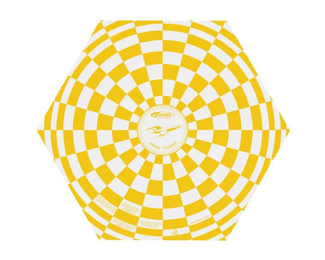 Estes Rockets Preassembled Parachute: 9” (Yellow) 1