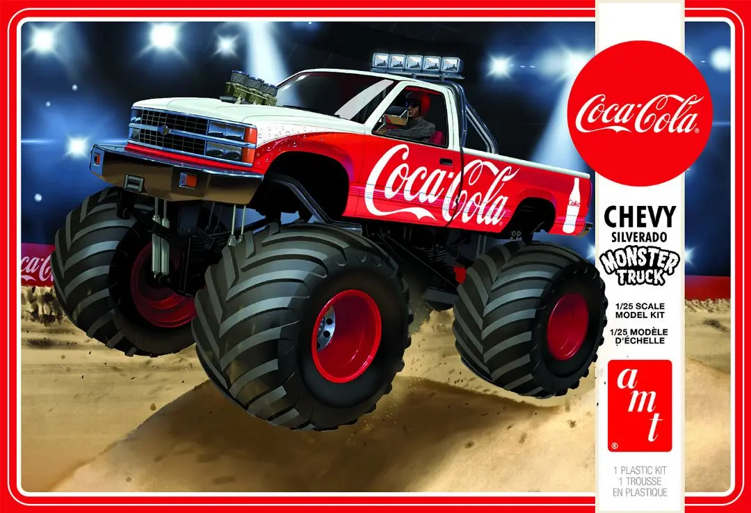 Amt 1/25 Coca-Cola Chevy Silverado Monster Truck Model Kit 1