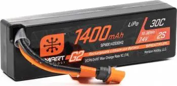 Spektrum Smart G2 1400Mah 2S 7.4V 30C Lipo Battery: Ic2 1