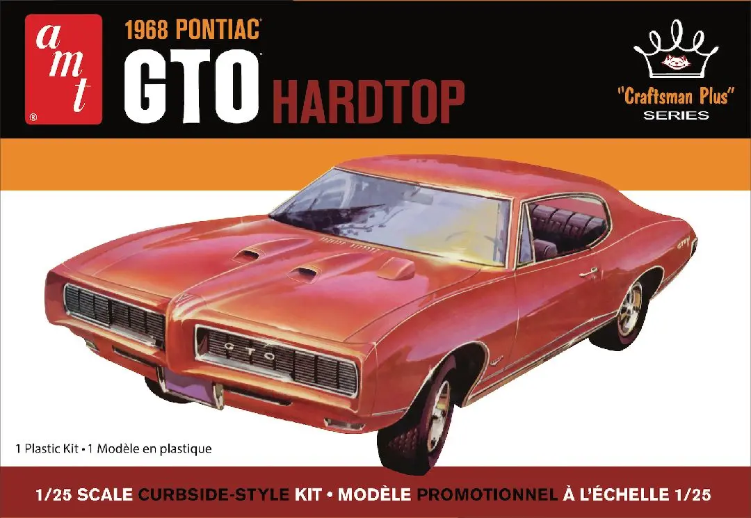 Amt 1/25 1968 Pontiac Gto Hardtop Craftsman Plus Model Kit 1