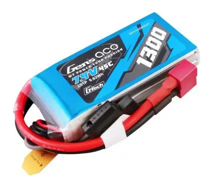 Gens Ace G-Tech 1300Mah 7.4V 45C 2S Lipo Battery 1