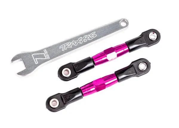Traxxas Aluminum Rear Camber Links Tubes 7075-T6: Pink 1