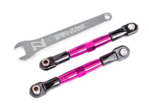Traxxas Aluminum Front Camber Links 7075-T6 : Pink 1