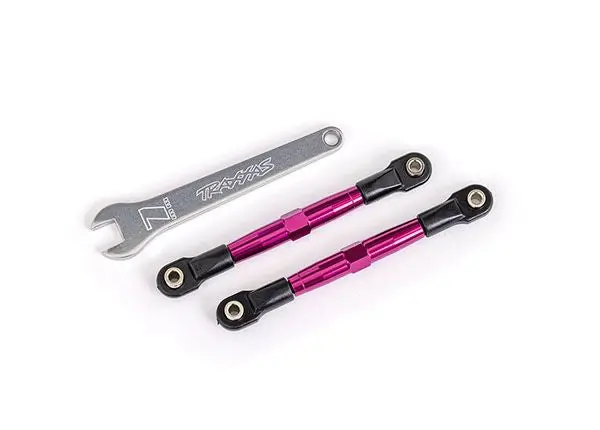 Traxxas Aluminum Front Toe Links 7075-T6: Pink 1