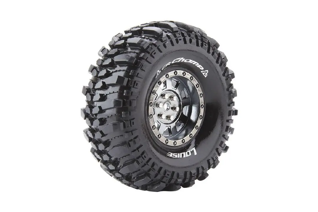 Louise R/C Cr-Champ 1.9” Crawler Tires: Super Soft (Black Chrome) 1
