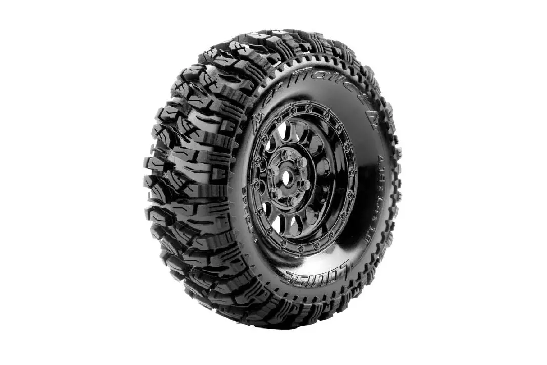 Louise R/C Mallet Cr 1.9” Class 1 Super Soft Crawler Tire: Black Chrome 1