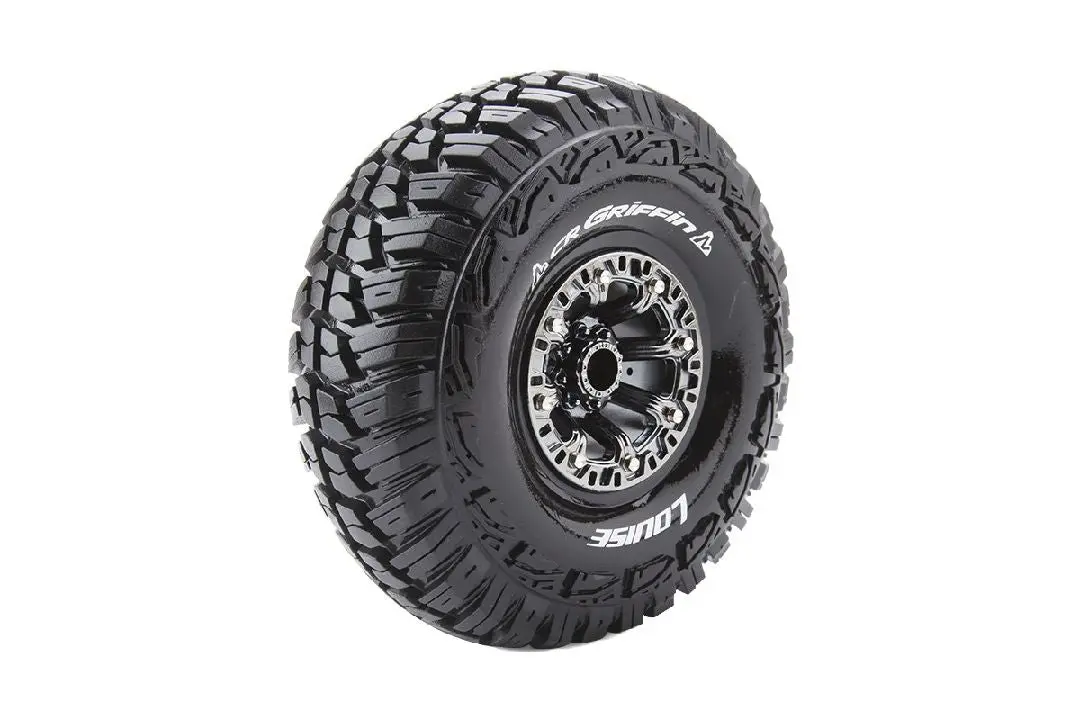Louise R/C Griffin Cr 2.2” Super Soft Crawler Tires: Black Chrome 1