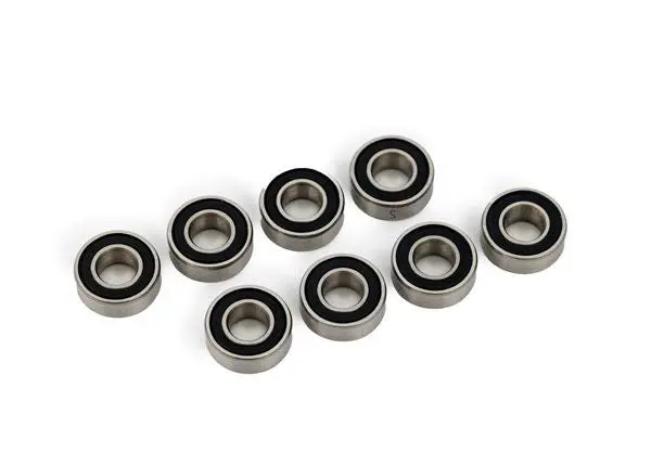 Traxxas Rubber Sealed Bearings: Black (8) 1