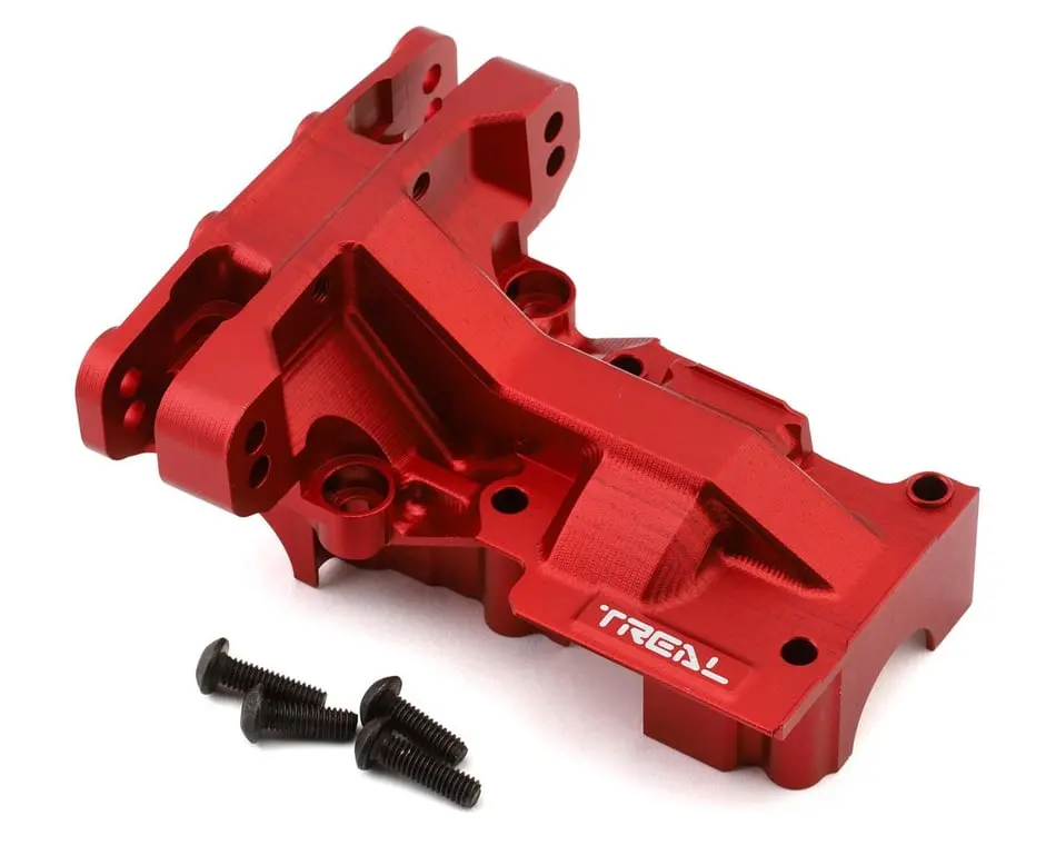 Treal Hobby Aluminum 7075 Rear Upper Bulkhead: Traxxas X-Trucks (Red) 1