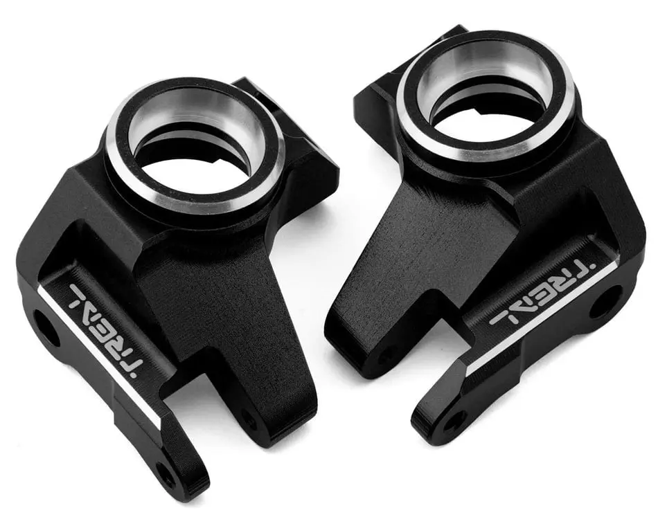 Treal Hobby Aluminum Front Steering Knuckles: Scx6 (Black) (2) 1