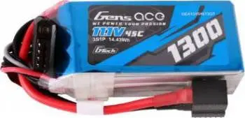 Gens Ace 3S 11.1V 1300Mah 45C G-Tech Lipo 1